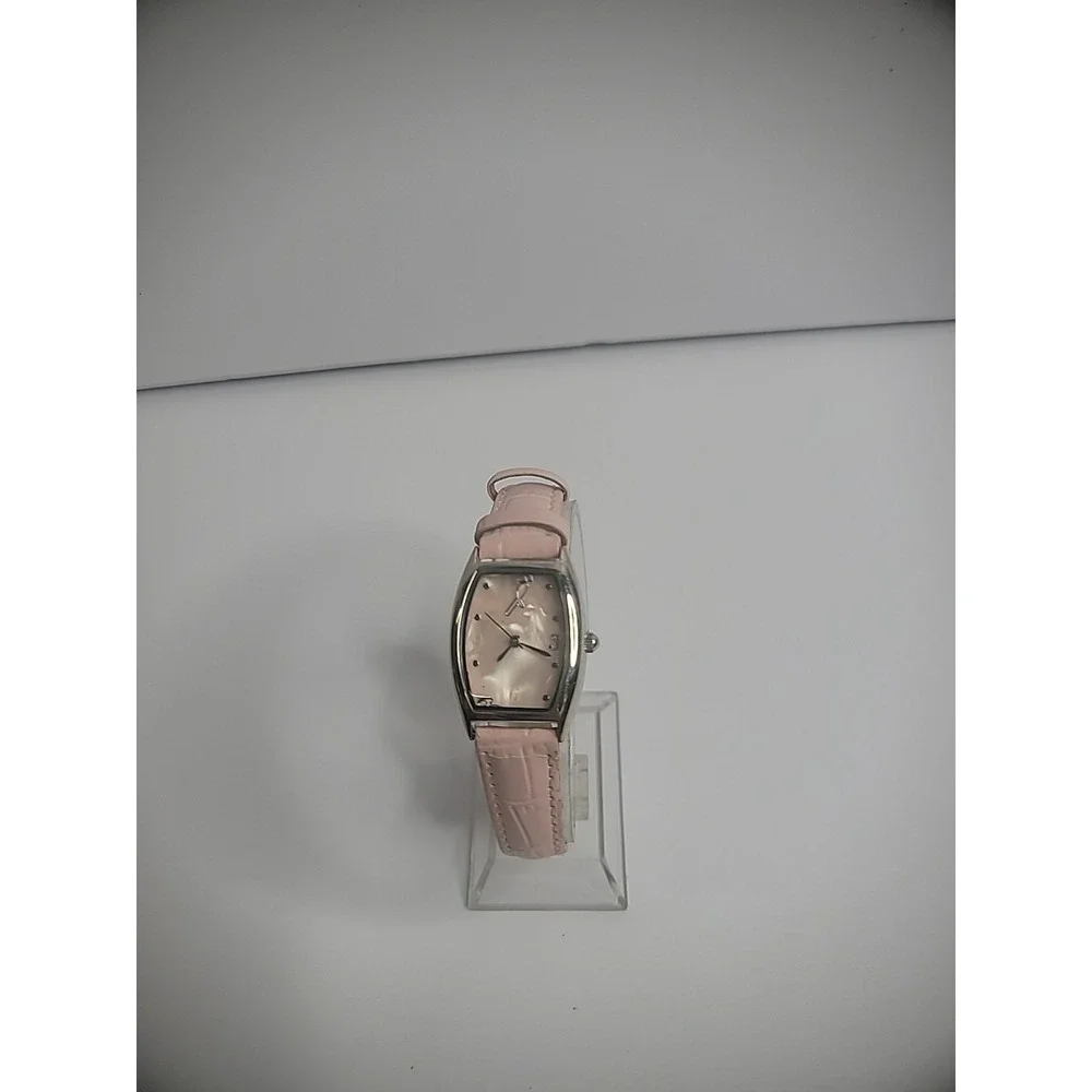 Vintage Wristwatch Watch Womens Pink Breast Cancer Awareness Jewelry Costume